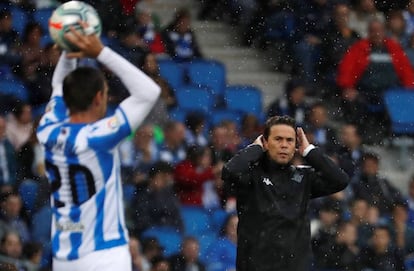 Rubi, en el último partido del Betis en San Sebastián. 