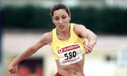 Conchi Paredes, en un campeonato en Salamanca en 2002.