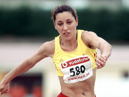 Conchi Paredes, en un campeonato en Salamanca en 2002.