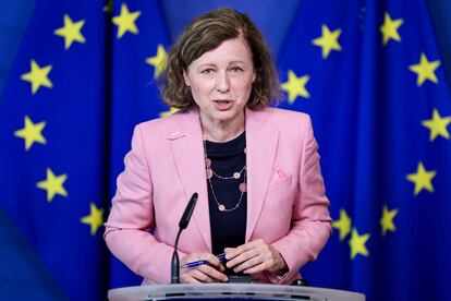 La vicepresidenta de la Comisión Europea para Valores y Transparencia, Vera Jourová.