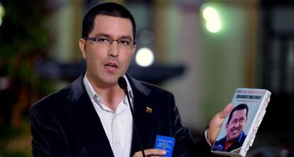 Jorge Arreaza, este lunes en Caracas.