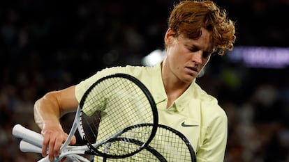 Sinner, tras vencer a Zverev en la final del último Open de Australia.