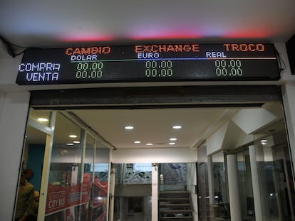 Casa de cambio en el centro de Buenos Aires.