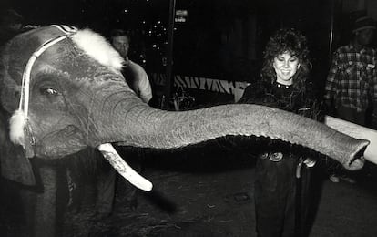 Linda Blair entering Studio 54