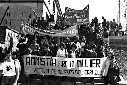Manifestación feminista en Barcelona, en 1976.