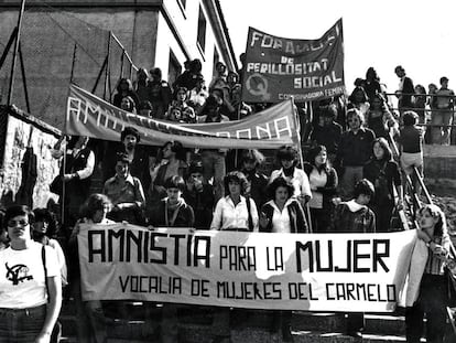 Manifestación feminista en Barcelona, en 1976.