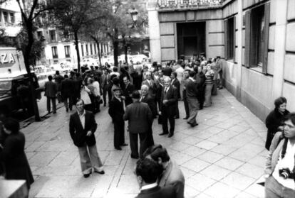 Trabajadores despedidos ante el Tribunal Supremo en Madrid. Sin fecha