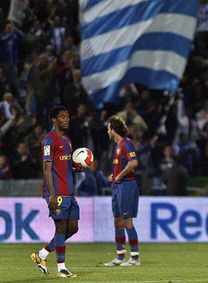 Eto&#39;o y Ezquerro, después del primer gol de Marcos Rubén.