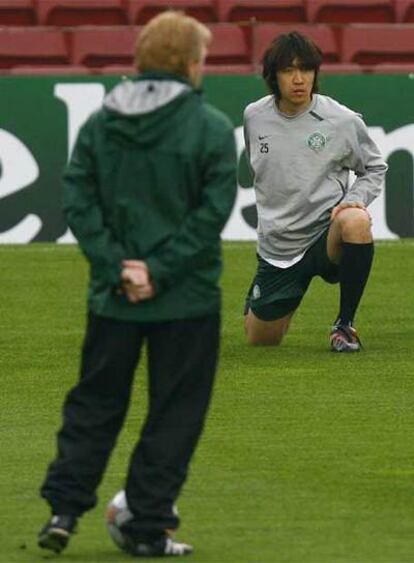 Nakamura, entrenándose.