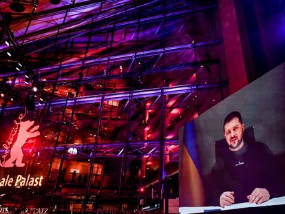 Volodímir Zelenski habla en directo en la ceremonia de inauguración de la Berlinale.