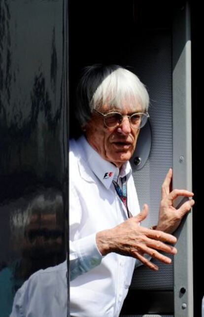 Bernie Ecclestone, en Montmeló.