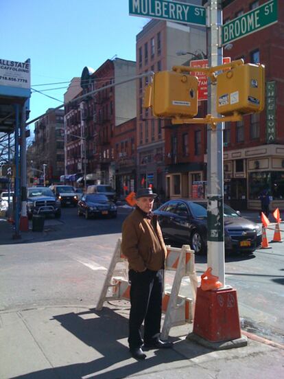 Frank Aquilino, en Little Italy.