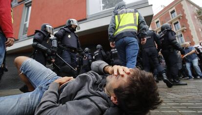 Un herido el 1 de octubre en Barcelona.