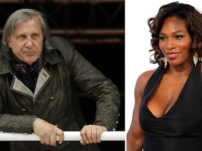 Ilie Nastase e, à direita, a tenista Serena Williams.