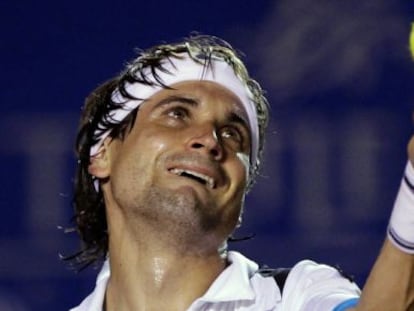 David Ferrer, durante el partido