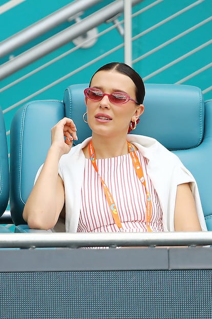 Una de las últimas veces que la hemos podido ver ha sido en el partido de Aryna Sabalenka contra Jasmine Paolini en el Miami Open de Tenis, al que acudió con un 'look' mucho más fresco y juvenil.