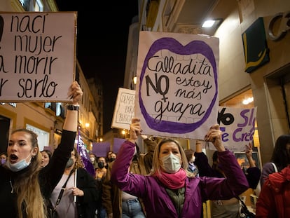 Manifestación del Día Internacional de la Mujer, el 8 de marzo en Sevilla.