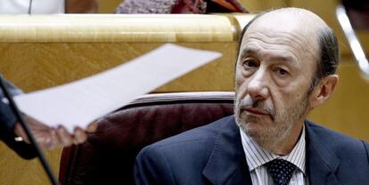 Alfredo Pérez Rubalcaba, en el Senado.