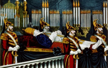 Funeral de Pio IX (el Papa de 'El arpa y la sombra' de Carpentier).