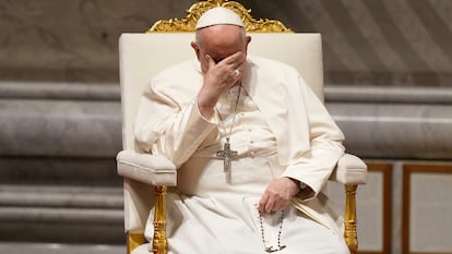 El papa Francisco, durante una homilia el Vaticano, este viernes.