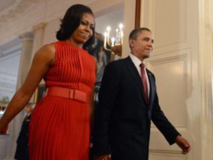 Barack y Michelle Obama, los anfitriones del la cumbre del G-8.