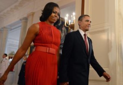 Barack y Michelle Obama, los anfitriones del la cumbre del G-8.