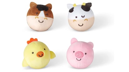 Peluches con diseño de pelotas sensoriales para bebés