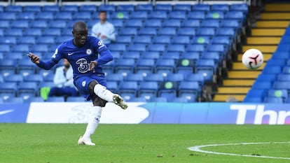 Kanté durante un partido del Chelsea contra el Crystal Palace. 