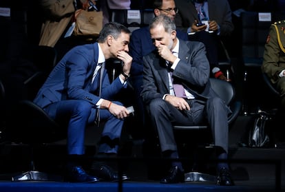 Inauguración del Mobile World Congress 2025. El presidente del Gobierno, Pedro Sánchez, junto al rey Felipe VI. Foto: Massimiliano Minocri