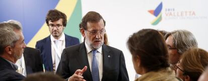 El president del Govern espanyol, Mariano Rajoy, al final de la conferència de premsa que ha ofert a Malta.