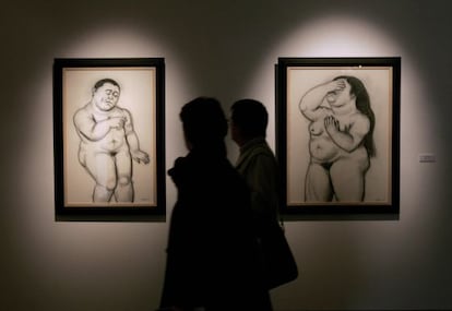 Exposición de dibujos de Fernando Botero.