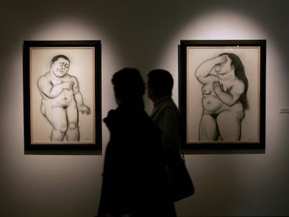 Exposici&oacute;n de dibujos de Fernando Botero. 