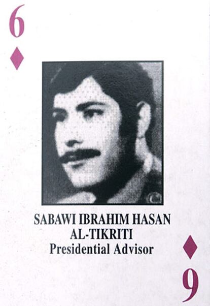 El hermanastro de Sadam, en la baraja del Ejército de EE UU.