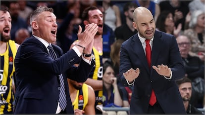 Jasikevicius y Spanoulis, en las semifinales.