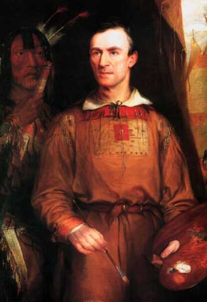 George Catlin retratado por William Fisk en 1849.