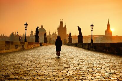 Puente de Carlos, en Praga.