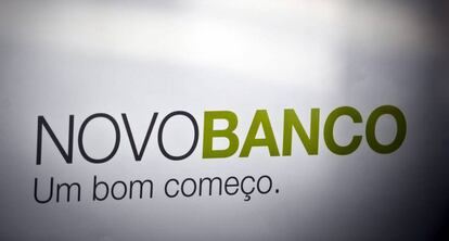 Nuevo logo del Esp&iacute;rito Santo tras la transformaci&oacute;n en Novo Banco. 