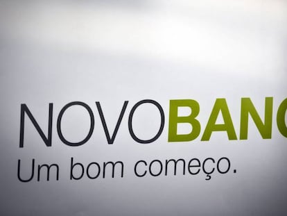 Nuevo logo del Esp&iacute;rito Santo tras la transformaci&oacute;n en Novo Banco. 