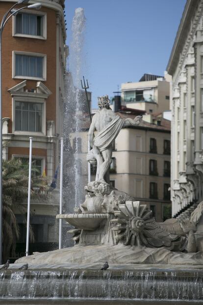 La inscripción del Paisaje de la Luz en la lista de la Unesco debería haberse conocido hace un año, pero se pospuso la decisión a este mes de julio debido a la pandemia. En la imagen, la fuente de Neptuno.