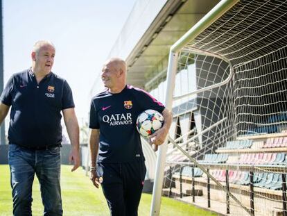 Naval y Ibarz, en la ciudad deportiva del Barcelona.