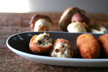 Así lucen las croquetas de hongos