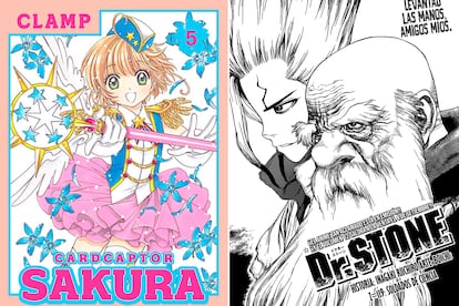 Dos de las influencias de Lolita Aldea: el colectivo CLAMP y Dr. Stone.