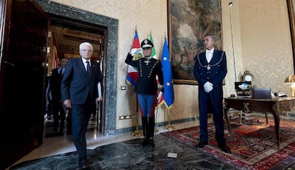 O presidente Sergio Mattarella o passado 22 de agosto no palácio do Quirinal, em Roma.