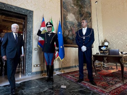 El presidente Sergio Mattarella el pasado 22 de agosto en el palacio del Quirinal, en Roma.