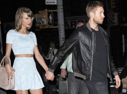 Taylor Swift (en el puesto número 8) y su pareja, el DJ Calvin Harris (17), son la pareja de famosos mejor pagada.