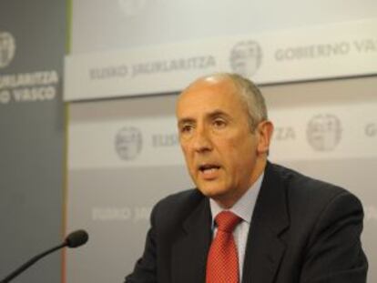 Josu Erkoreka en el Consejo de Gobierno este martes.