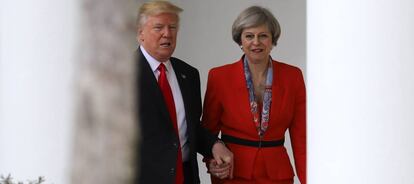 Theresa May con Donald Trump