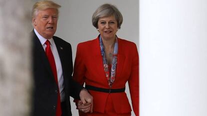 Theresa May con Donald Trump