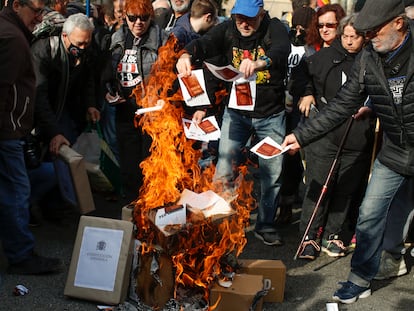Manifestación convocada por los CDR contra el Día de la Constitución en Barcelona, en 2022.