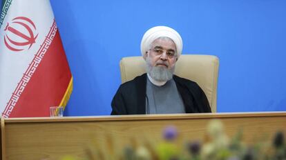 O presidente iraniano, Hasan Rohani, nesta terça-feira.